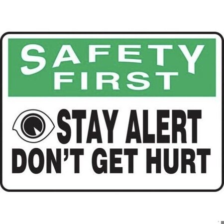 Accuform OSHA SAFETY FIRST SAFETY SIGN STAY MGNF959XP MGNF959XP